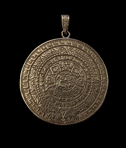Azteken kalender aus silber - azteken-kalender,