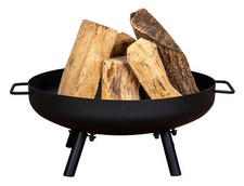 Feuerschale Eisen Schwarz 60cm Feuerkorb Garten Feuerstelle Outdoor Kamin