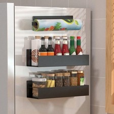 Magnetisches Gewürzregal für Kühlschrank Regal mit Papierhandtuchhalter