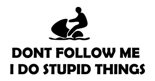 Stupid things jetski aufkleber - jetski,
