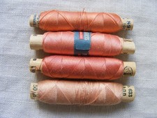 Nähgarn Nähseide Garn Konvolut 4 Rollen apricot lachs rosa Gütermann MEZ Amann