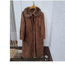 Brauner wildledermantel - brauner, l