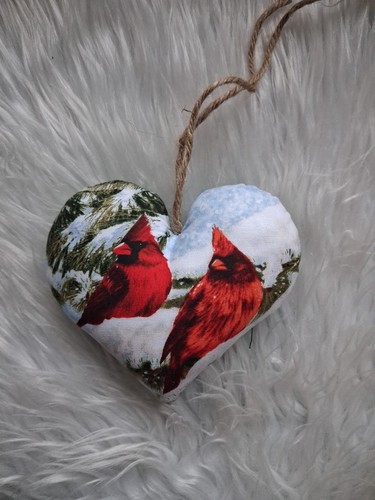 Herz wintervogel stoffherz - herz, xl