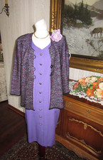 EXCLUSIV**Jackenkleid-Ensemblè*Zweiteiler**KRISS/Linek-Modell**Herbst-Mode*Gr.42