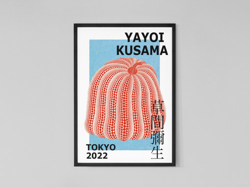 Yayoi kusama wand poster - wand, rot