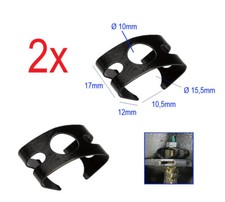 2x Feder Klammer für Bremschlauch Befestigung Brems Leitung Schlauch Halter
