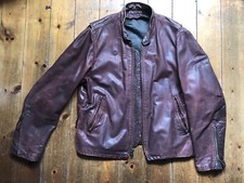 cafe racer lederjacke us 60er vintage braun Gr. M-L