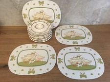 4 Pfalzkeramik Gänseglück Frühstücksbretter Schneide Brettchen + 4 Eierbecher