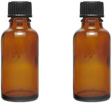 Tropfflaschen 30ml 2 Stück Braunglas Medizinflaschen BPA-frei mit Etiketten