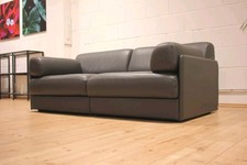 de Sede DS - 76 Leder Grau Zweisitzer Sofa / Couch / Schlafsofa Design Swissmade