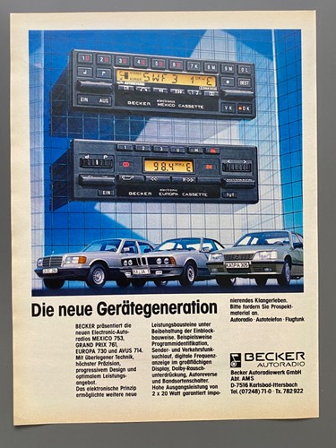 1985 becker autoradio mexico - 1985,
