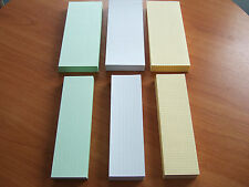 Moderationskarten 500 Stück Farbig  210 x 85, 148 x 60, 105 x 60 mm ,A6, s. Text