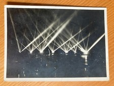 Alte Ansichtskarte vor 1945 Scheinwerferspiel der Kriegsschiffe
