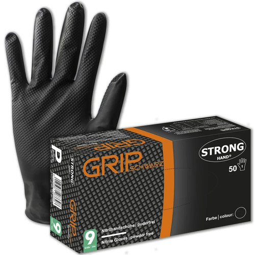 Schwarze einweghandschuh grip - einweghandschuh,