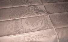 Alte Leinen Damast Tischdecke