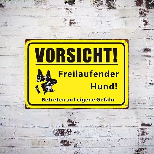 Blechschild vorsicht - blechschild,