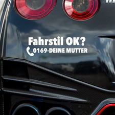 Fahrstil OK? Fun Autoaufkleber