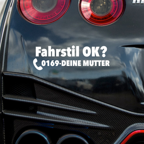 Fahrstil fun autoaufkleber - fahrstil,