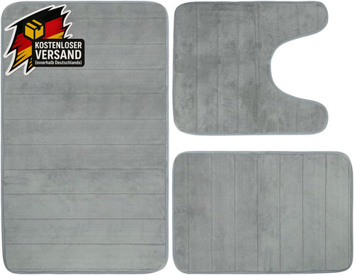 Badezimmerteppich set tlg - badezimmerteppich, 3-tlg