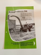 Original Prospekt Fahr Feldhäcksler FHK Häcksler Landwirtschaft N5