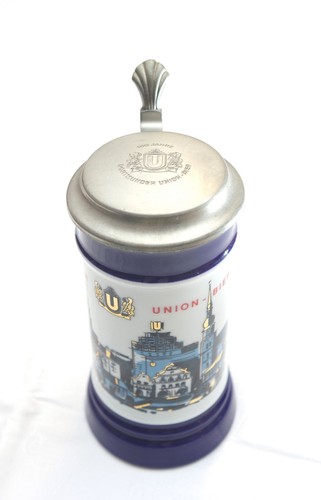Bierkrug mit zinndeckel 100 - bierkrug,