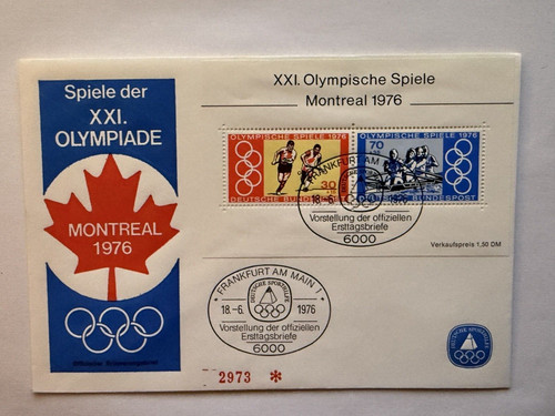 Olympia montreal 1976 fdc - olympia,