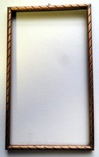 kleiner dekorativer Rahmen für Bild Foto Goldstuckleiste mit Glas u Rückwand