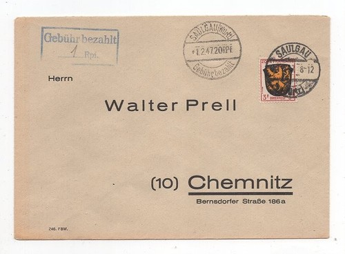 Gebühr bezahlt brief - gebühr,