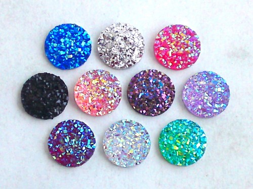 10x druzy harz - 10x, 12mm