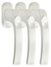 Fenstergriff Sets FG 6 Weiss mit Druckknopf Fensterbeschlag Fenstergriffe