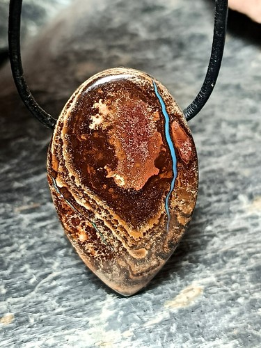 Boulder opal anhänger - boulder,