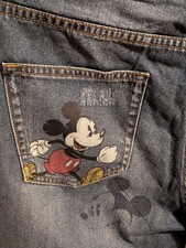 Desigual Jeanshose Gr. 30 blau destroyed Mickey Mouse Vintage Style