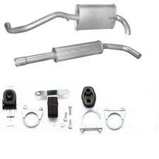 Auspuff Komplett Miitel End  6X1 Lupo 16V 1.4 75PS + MONTAGESATZ