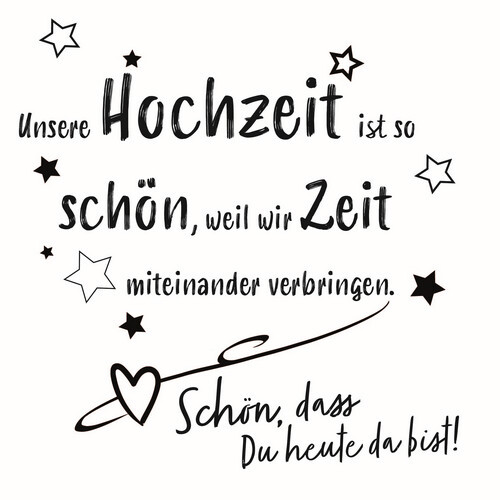 Servietten hochzeit spruch - 20,
