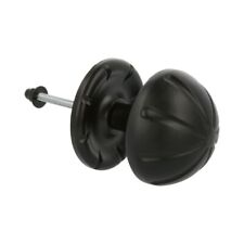 Türknopf Schwarz matt Rustikal Türknauf auf Rosette feststehender Knopf Antik