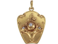 um 1900 Antikes Medaillon 18 K