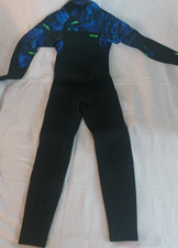 Neoprenanzug Surfen Kinder Rückenreißverschluss 500 4/3 mm Vortex schwarz