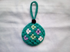 Makramee Anhänger Weihnachten - Kugel