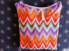 Key Largo locker leichter Pullover bunt Zackenmuster Lochmuster Gr. 40