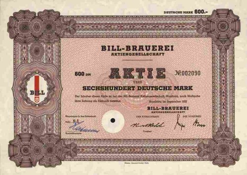 Bill brauerei 1952 - brauerei, ag
