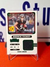 Nfl Panini Trading Cards Drake London 2022 Contenders RTS-DLO RC PATCH, Falcons