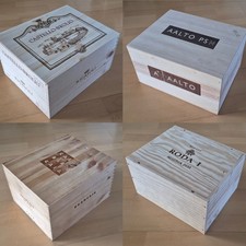 4 leere 6er Weinkisten -