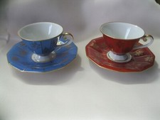 2x Espressotasse Mokkatasse Sammeltasse VEB Porzellanfabrik Lettin DDR