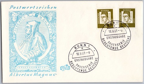 Bund fdc bonn 1961 albertus - bonn,
