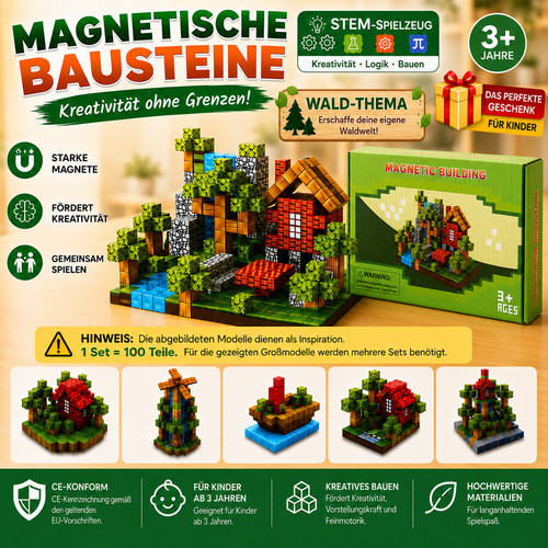 Magnetische bausteine 100 - magnetische,