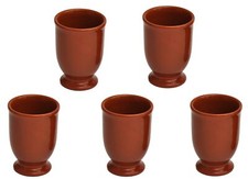 5er Set Lasierte Tonbecher