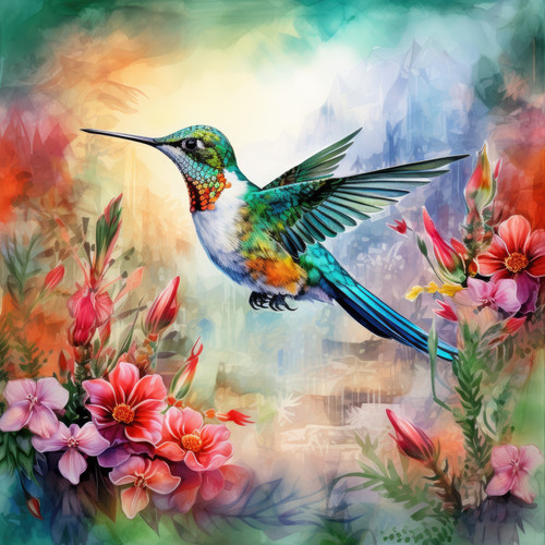 Deko bild kolibri - deko, vogel