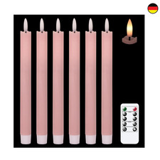 LED-Stabkerzen Rosa Timer