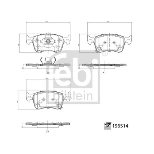 Bremsbelagsatz febi bilstein - bremsbelagsatz,