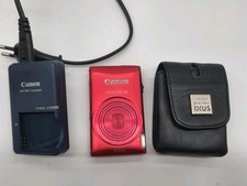 Canon IXUS 220 HS 12.1MP 5x Digital Compact Camera Red Full HD, Charger 8gb SD
